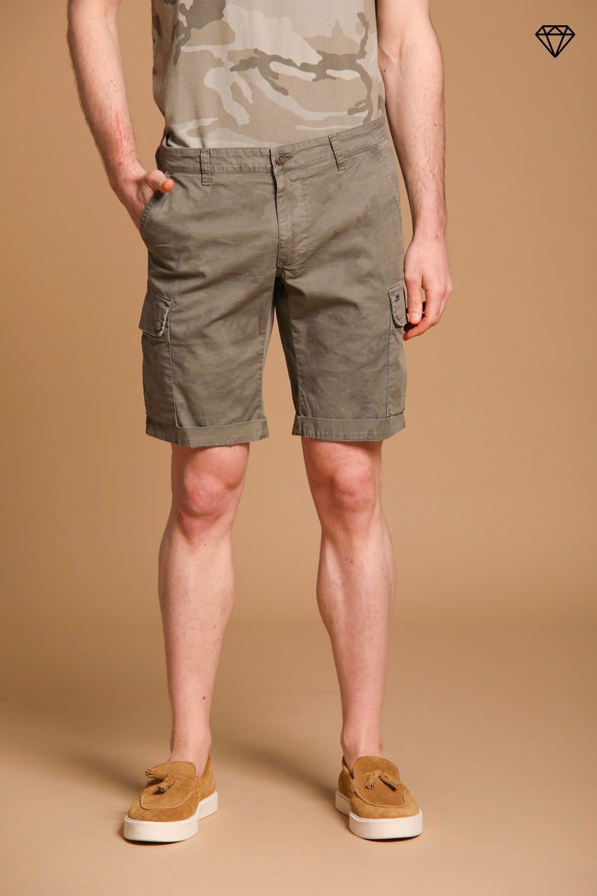 Chile Herren-Cargo-Bermuda aus Baumwolle mit Camouflage-Muster Slim Fit ①