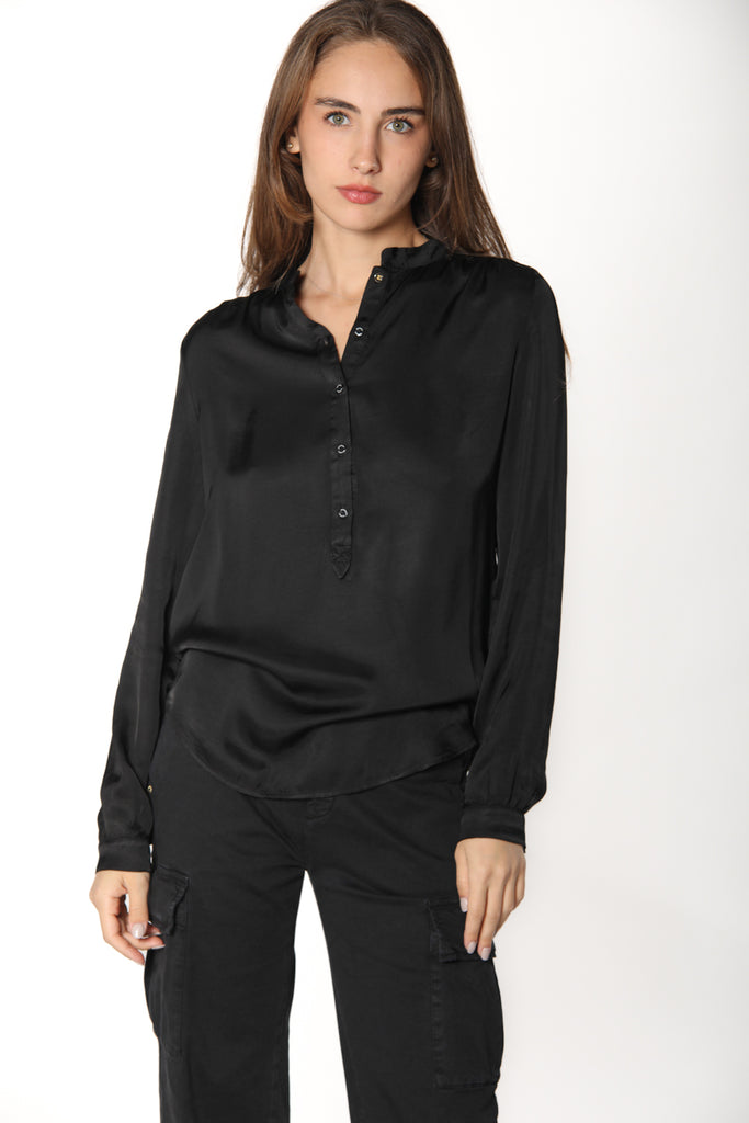 Bild 2 von Damenhemd aus Viskose schwarz Modell Margherita Shirt von Mason’s 