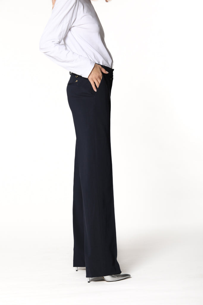 Bild 3 der Damen Chino-Hosen aus Jersey Dunkelblau Modell New York Straight von Mason’s
