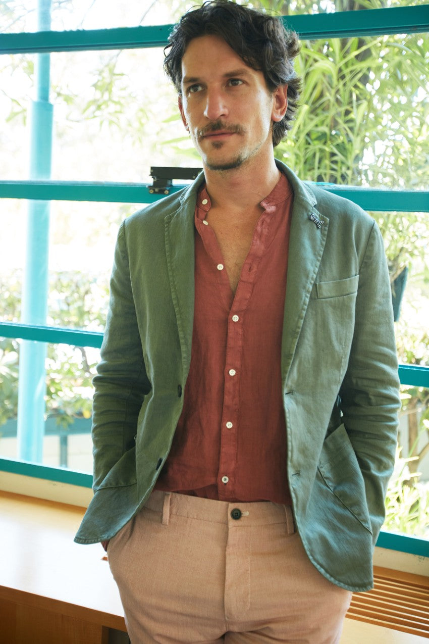 Da Vinci Summer Blazer Herren aus Leinen-Baumwoll-Twill