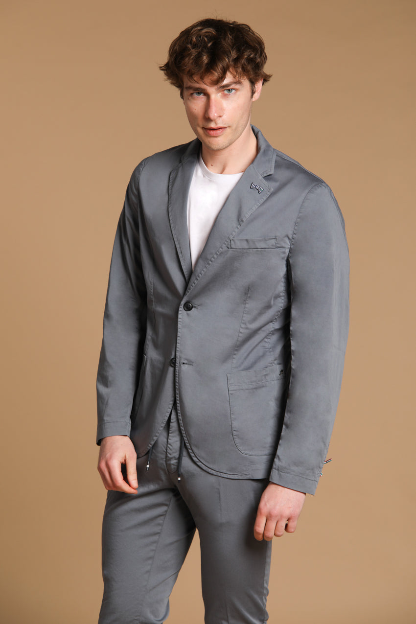 Da Vinci Travel Blazer Herren aus technischem Satin Travel Stretch mit Details
