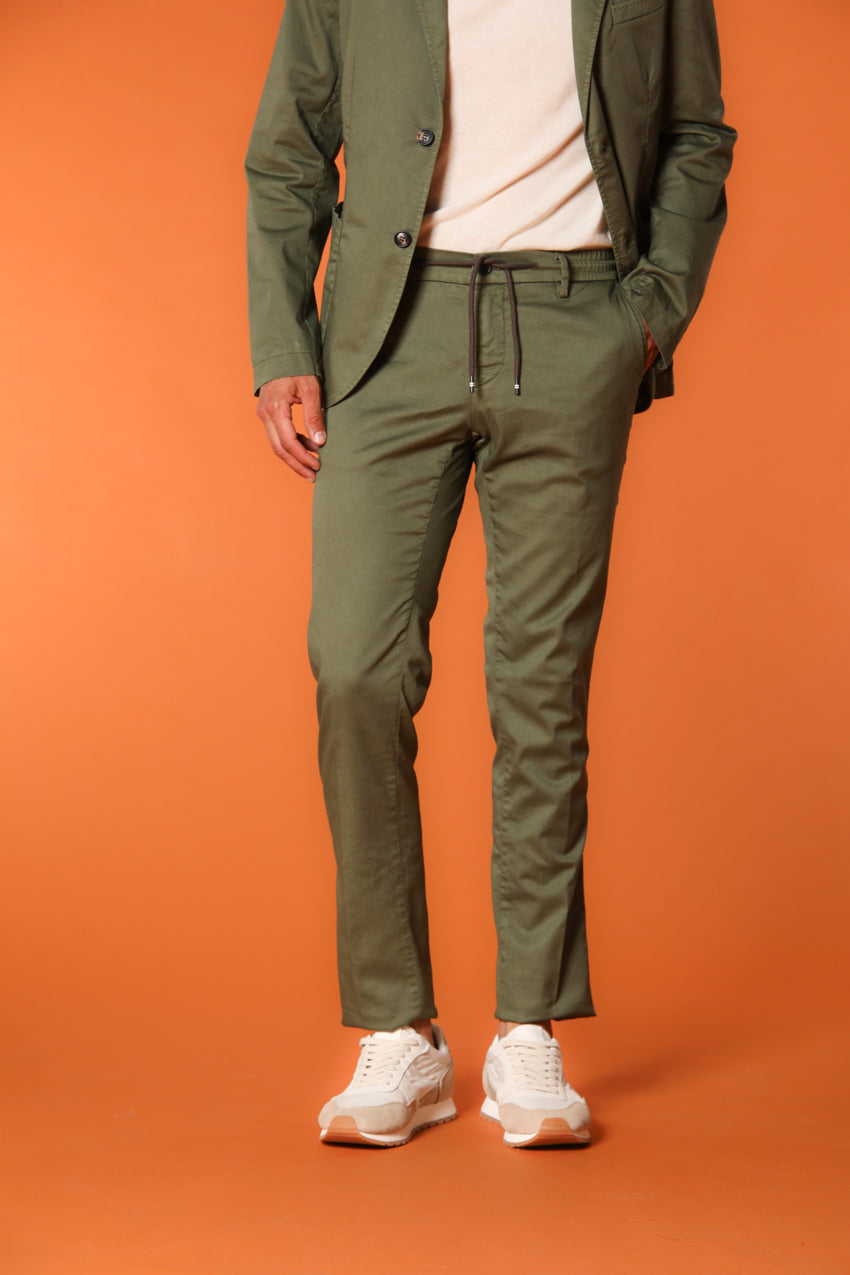 Milano Jogger Herren Chino Jogger aus Baumwolle und Tencel Extra Slim Fit