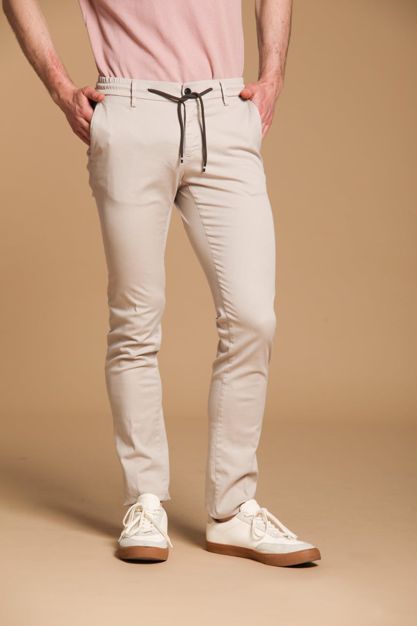 Milano Jogger Herren Chino Jogger aus Baumwolle und Tencel Extra Slim Fit