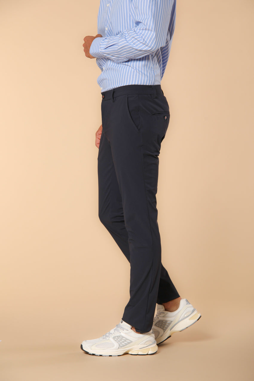 Milano Dynamic Herren Chino Jogger Hose aus supertechnischem Jersey Extra Slim Fit