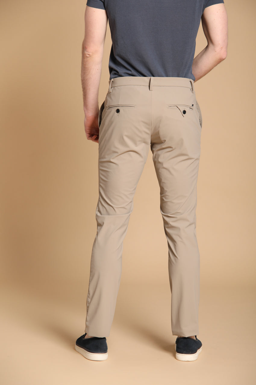 Milano Dynamic Herren Chino Jogger Hose aus supertechnischem Jersey Extra Slim Fit