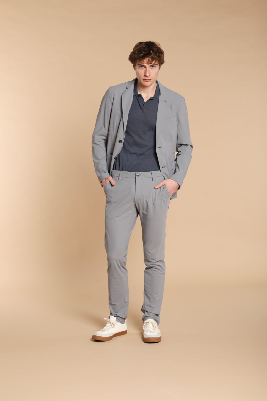 Milano Dynamic Herren Chino Jogger Hose aus supertechnischem Jersey Extra Slim Fit