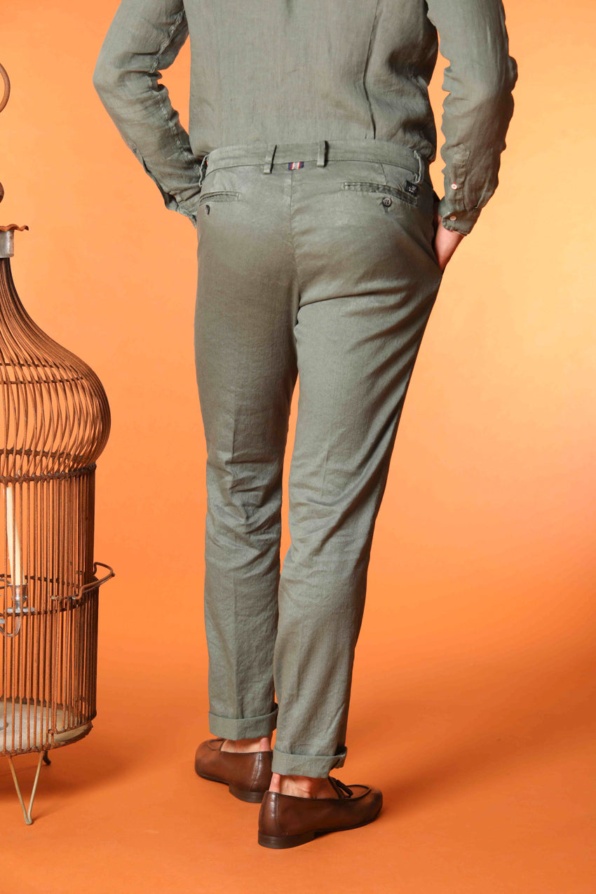 New York Herren Chino Hose aus Leinen und Baumwoll-Twill Regular Fit