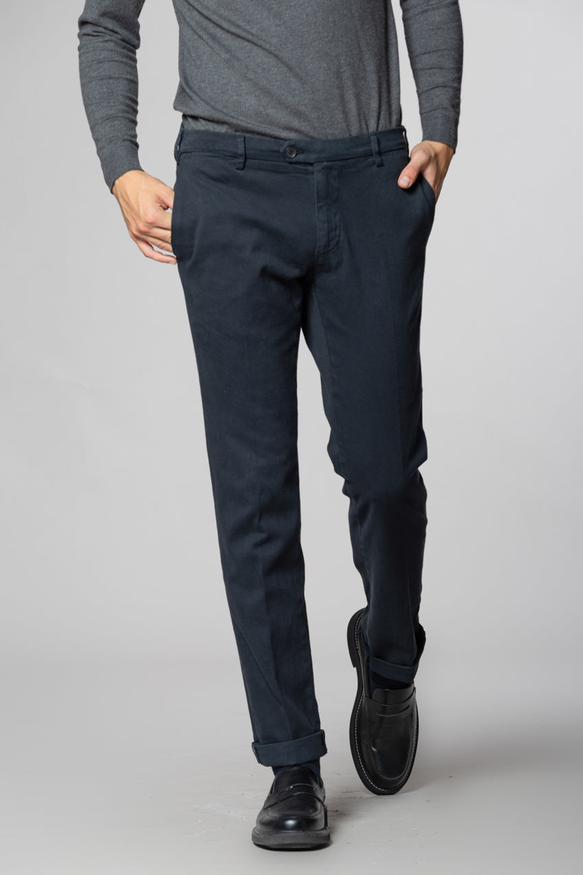 New York Sartoriale Herren Chinohose maßgeschneiderte aus Baumwolle Kashmir Regular Fit