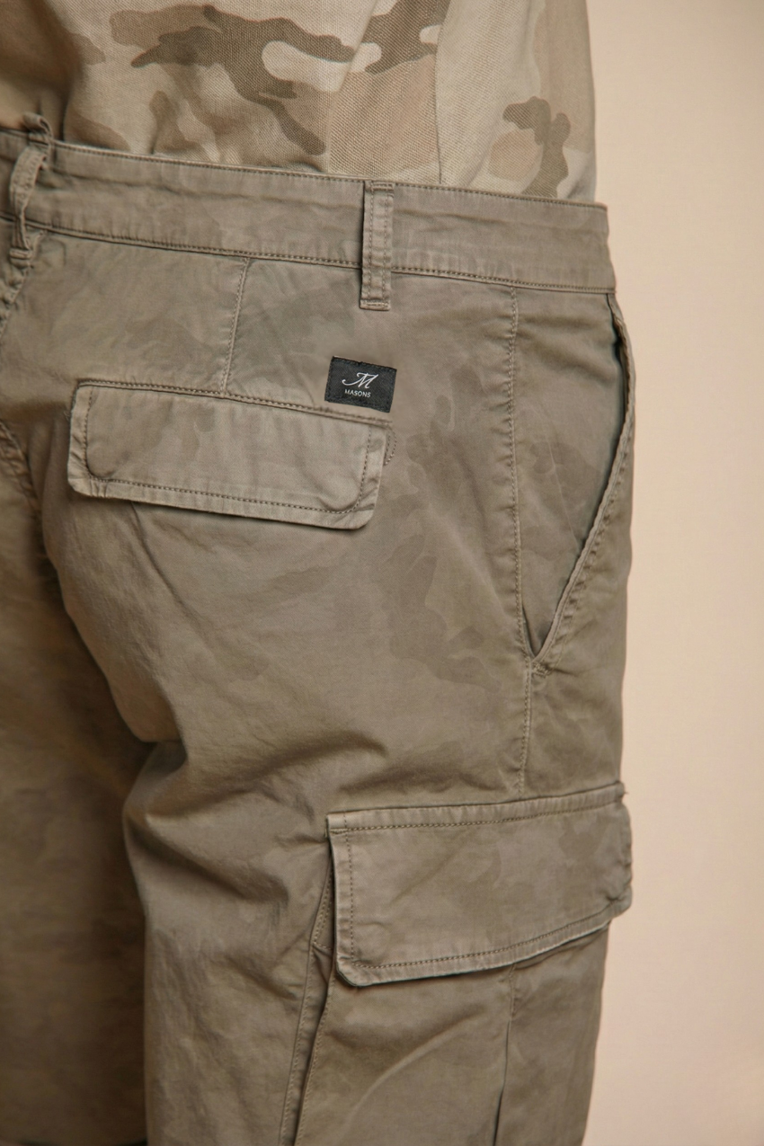 Chile Herren-Cargo-Bermuda aus Baumwolle mit Camouflage-Muster Slim Fit ①