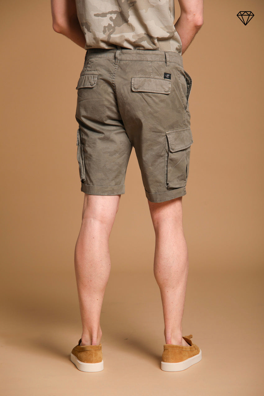 Chile bermuda cargo uomo in cotone fantasia camou slim fit ①