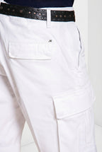 Chile bermuda cargo uomo in raso stretch slim fit ①