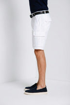 Chile bermuda cargo uomo in raso stretch slim fit ①