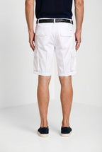 Chile bermuda cargo uomo in raso stretch slim fit ①