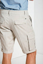 Chile bermuda cargo uomo in raso stretch slim fit ①