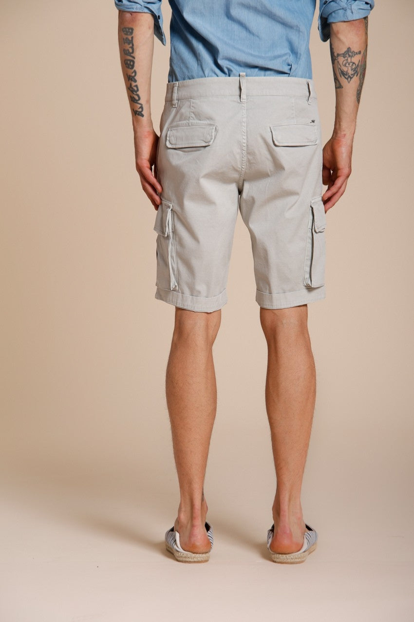 Chile bermuda cargo uomo in raso stretch slim fit ①