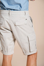 Chile bermuda cargo uomo in raso stretch slim fit ①