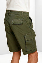 Chile bermuda cargo uomo in raso stretch slim fit ①