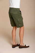 Chile bermuda cargo uomo in raso stretch slim fit ①