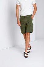 Chile bermuda cargo uomo in raso stretch slim fit ①