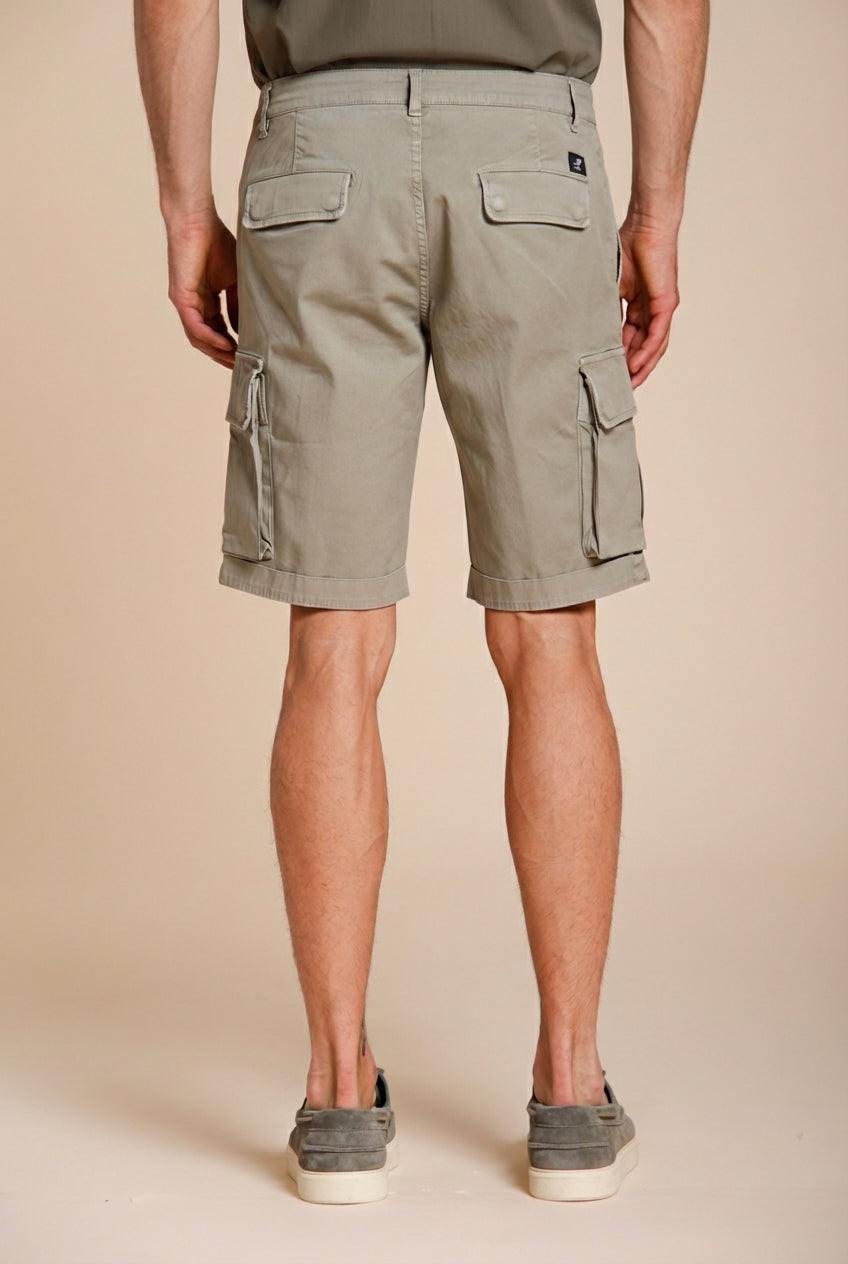 Chile bermuda cargo uomo in raso stretch slim fit ①