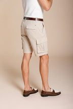 Chile bermuda cargo uomo in raso stretch slim fit ①