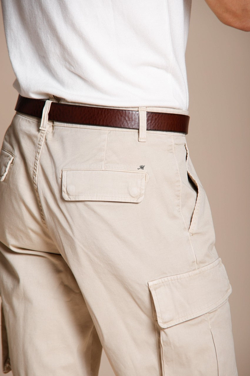 Chile bermuda cargo uomo in raso stretch slim fit ①