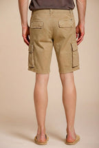 Chile bermuda cargo uomo in raso stretch slim fit ①