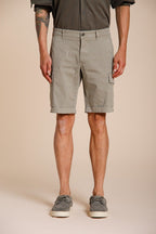 Chile bermuda cargo uomo in raso stretch slim fit ①