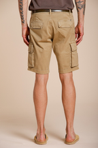 Chile bermuda cargo uomo in raso stretch slim fit ①