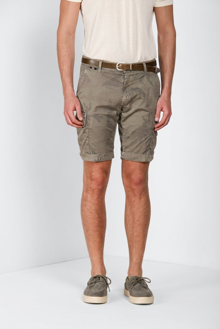 Chile Bermuda Cargo Herren aus Twill Camouflage-Druck slim fit ①