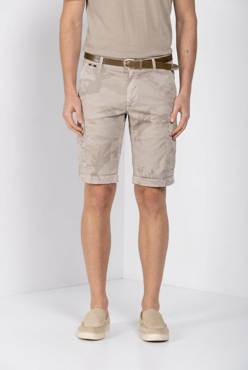 Chile Bermuda Cargo Herren aus Twill Camouflage-Druck slim fit ①