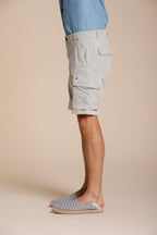 Chile bermuda cargo uomo in raso stretch slim fit ①