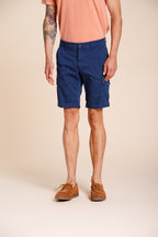 Chile bermuda cargo uomo in raso stretch slim fit ①