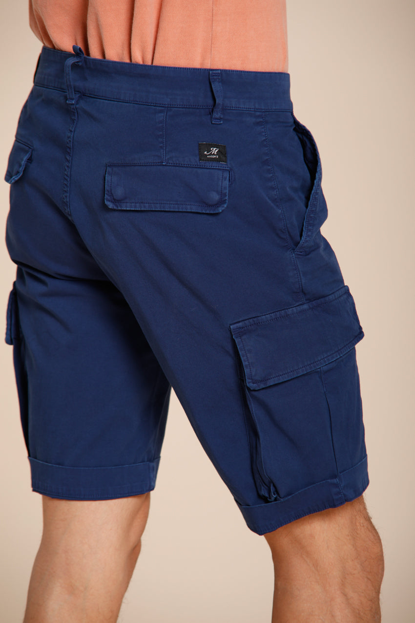 Chile bermuda cargo uomo in raso stretch slim fit ①