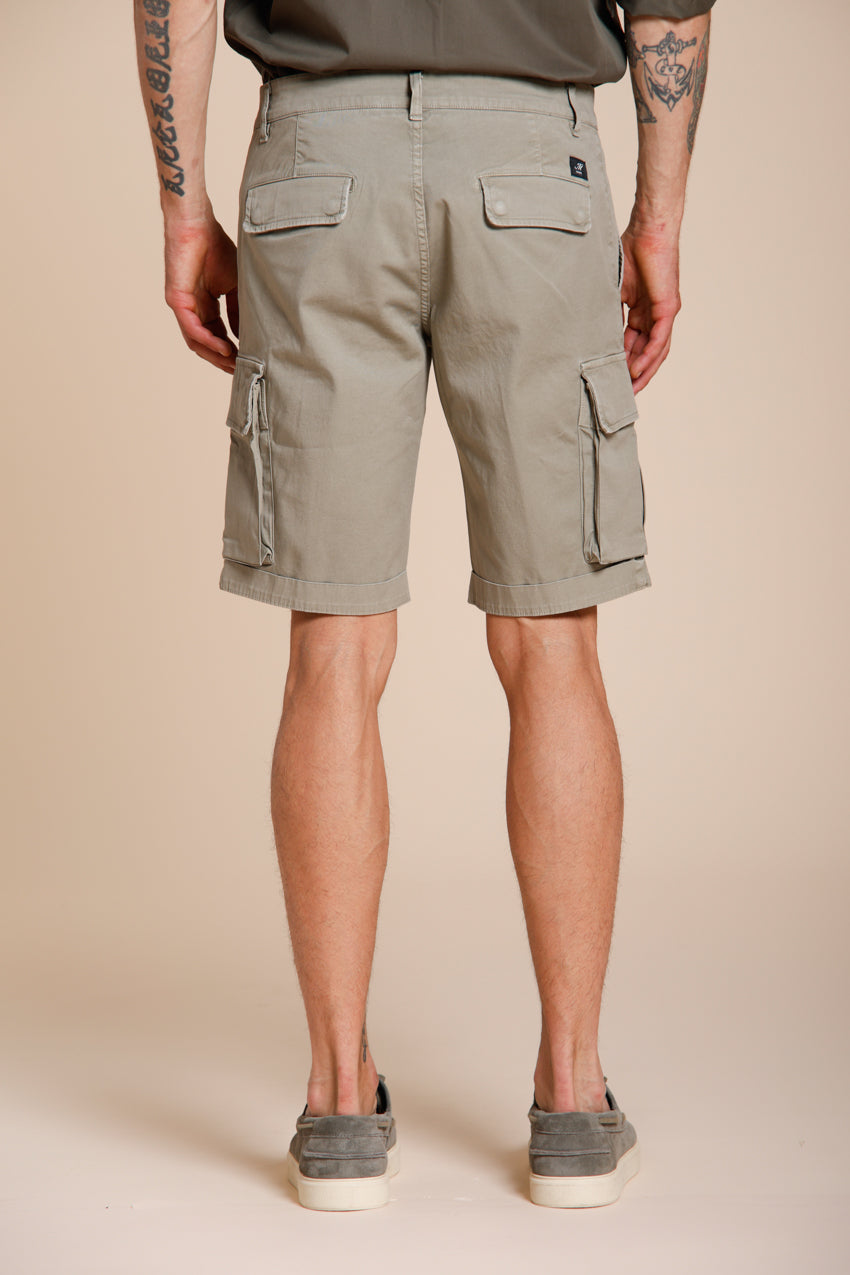 Chile bermuda cargo uomo in raso stretch slim fit ①