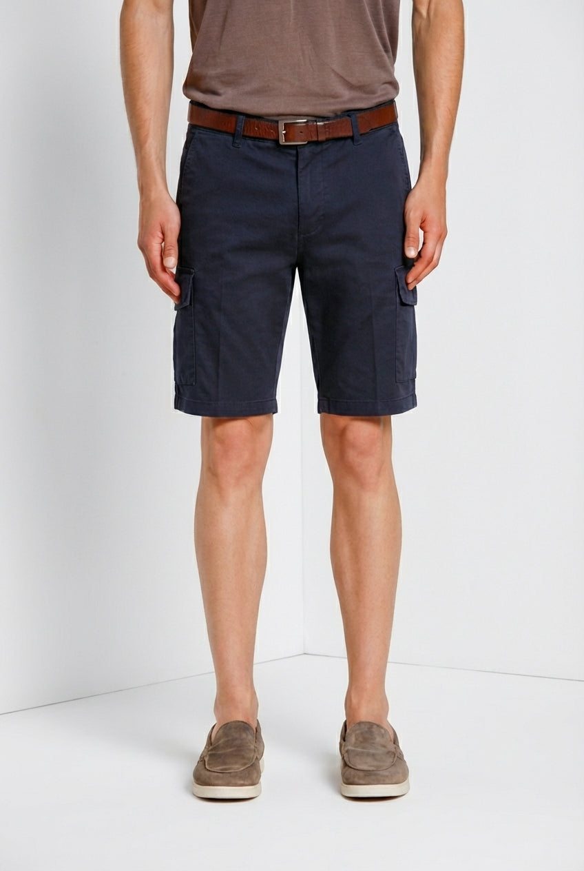 Chile bermuda cargo uomo in raso stretch slim fit ①