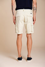 Chile bermuda cargo uomo in raso stretch slim fit ①