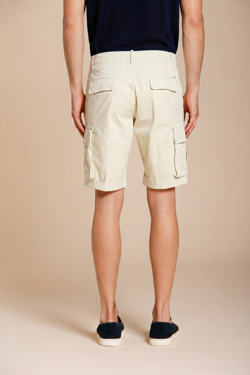 Chile bermuda cargo uomo in raso stretch slim fit ①