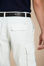 Chile bermuda cargo uomo in raso stretch slim fit ①