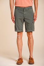 Chile bermuda cargo uomo in raso stretch slim fit ①