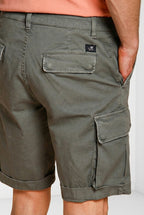 Chile bermuda cargo uomo in raso stretch slim fit ①