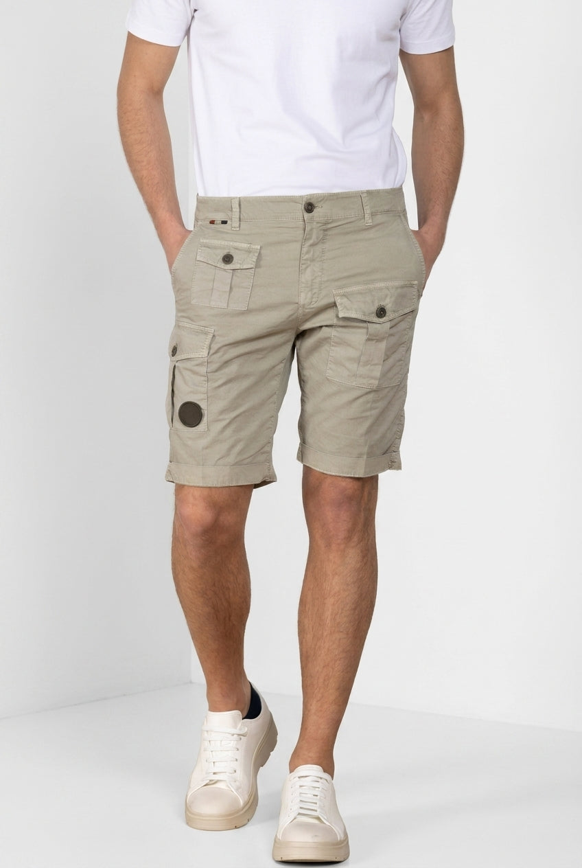 George Coolpocket Bermuda Cargo Herren aus Stretch-Gabardine Logo Edition carrot fit ①