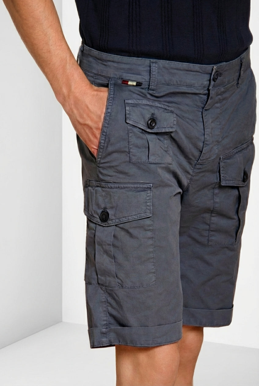 George Coolpocket Bermuda Cargo Herren aus Stretch-Gabardine Logo Edition carrot fit ①