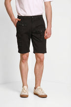 George Coolpocket Herren-Cargo-Bermuda aus Stretch-Satin logo edition Carrot Fit ①