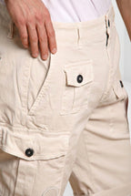 George Coolpocket bermuda cargo uomo in raso stretch logo edition carrot fit ①