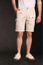 George Coolpocket bermuda cargo uomo in raso stretch logo edition carrot fit ①