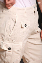 George Coolpocket bermuda cargo uomo in raso stretch logo edition carrot fit ①