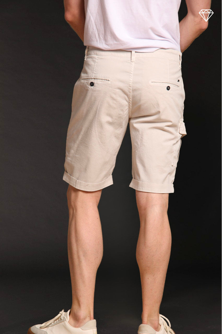 George Coolpocket bermuda cargo uomo in raso stretch logo edition carrot fit ①