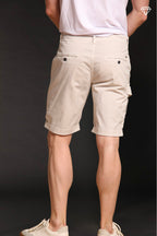 George Coolpocket bermuda cargo uomo in raso stretch logo edition carrot fit ①