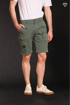 George Coolpocket bermuda cargo uomo in raso stretch logo edition carrot fit ①